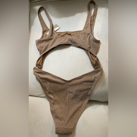 NWT Skims Glitter Swimsuit Monokini Sienna Size XL - Picture 6 of 10